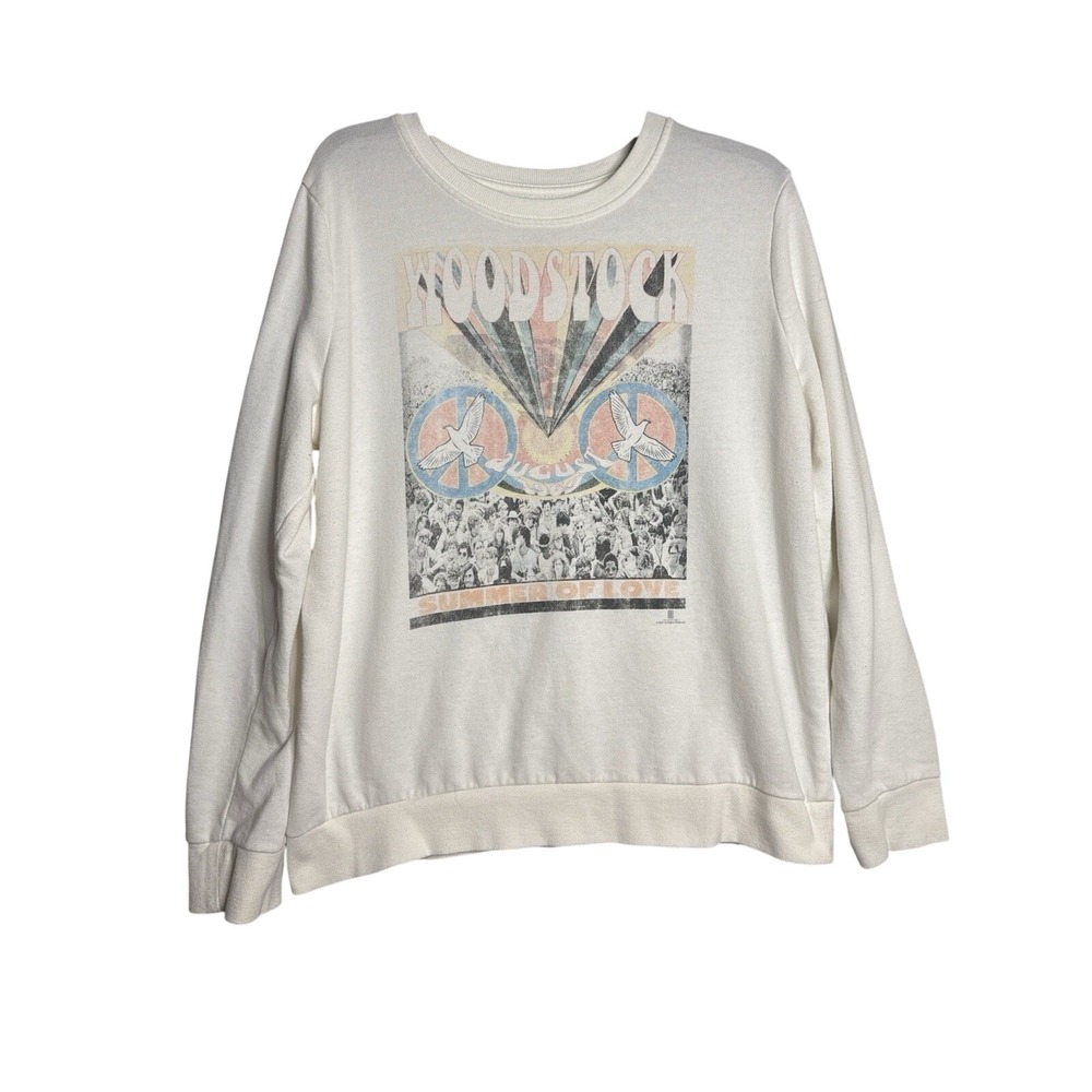 Woodstock Summer of Love Graphic Sweatshirt Peace Festival‎ Retro Crewneck